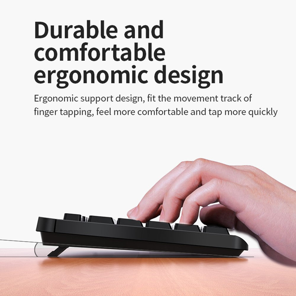 DM K10 USB Wired Keyboard 104 Keys Home Office Computer Laptop Keyboard