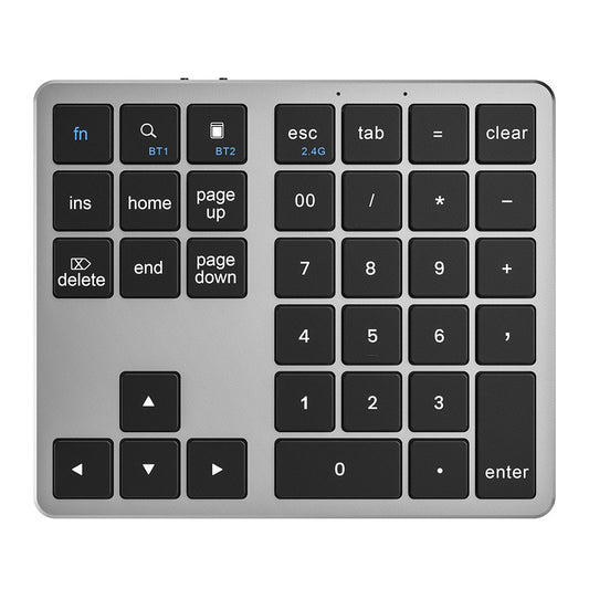 K-35 Bluetooth-compatible Keypad Slim 35-Keys 2.4G+Bluetooth-compatible Dual Mode Keyboard