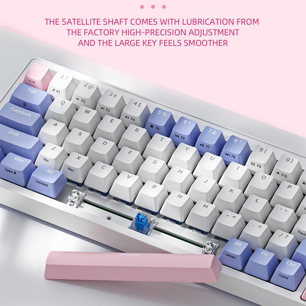 ZA68 Pro RGB Hot Swap 2.4G+Type-C+Bluetooth-compatible 68-Key Computer Keyboard