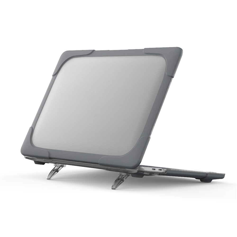 Two-Piece Plastic + TPU Protective Case Shell with Stand Design for MacBook Pro 13 inch (2020) A2251 / A2289 / A2338 (M1 / M2)