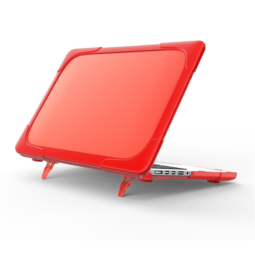 Two-Piece Plastic + TPU Protective Case Shell with Stand Design for MacBook Pro 13 inch (2020) A2251 / A2289 / A2338 (M1 / M2)
