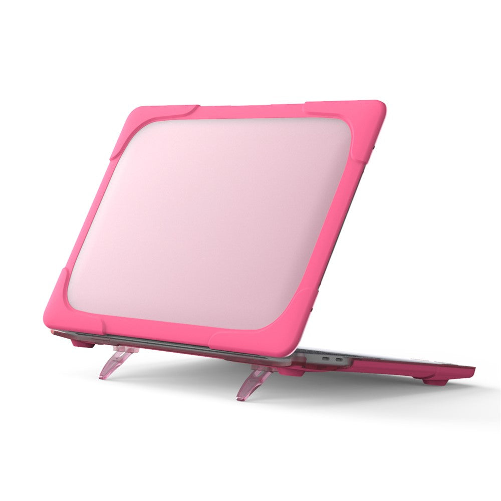 Two-Piece Plastic + TPU Protective Case Shell with Stand Design for MacBook Pro 13 inch (2020) A2251 / A2289 / A2338 (M1 / M2)
