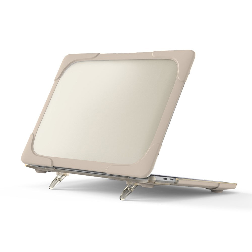 Two-Piece Plastic + TPU Protective Case Shell with Stand Design for MacBook Pro 13 inch (2020) A2251 / A2289 / A2338 (M1 / M2)