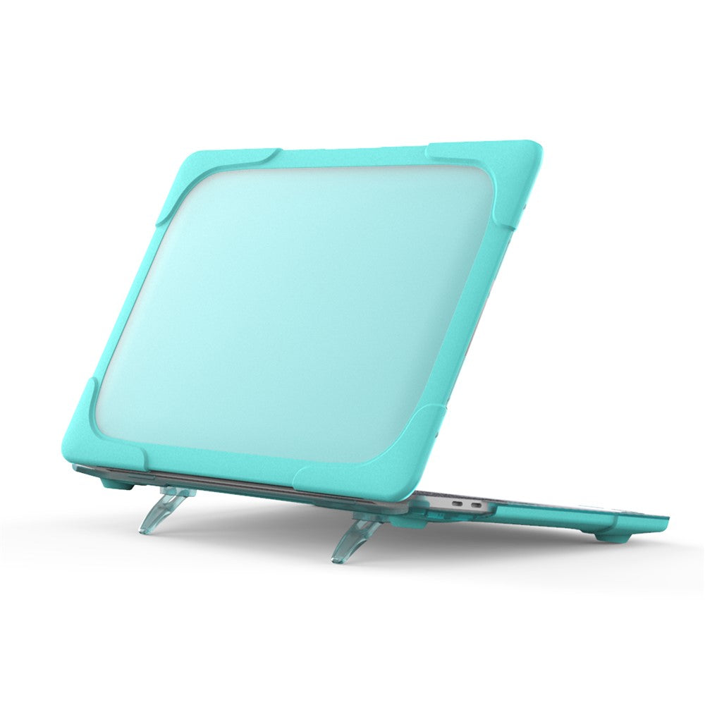 Two-Piece Plastic + TPU Protective Case Shell with Stand Design for MacBook Pro 13 inch (2020) A2251 / A2289 / A2338 (M1 / M2)