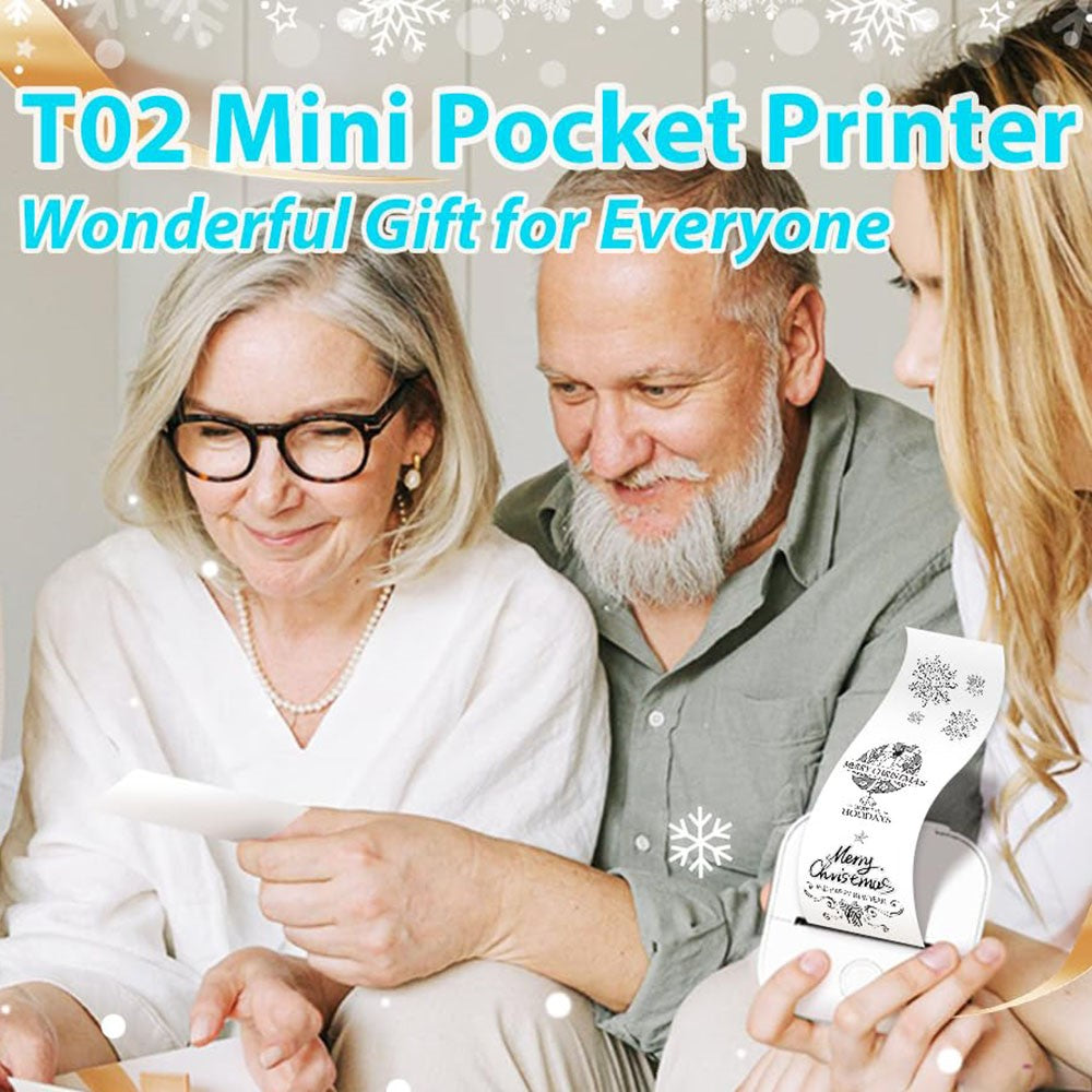 PHOMEMO T02 Mini Thermal Printer Bluetooth-compatible Home Label Printing Device