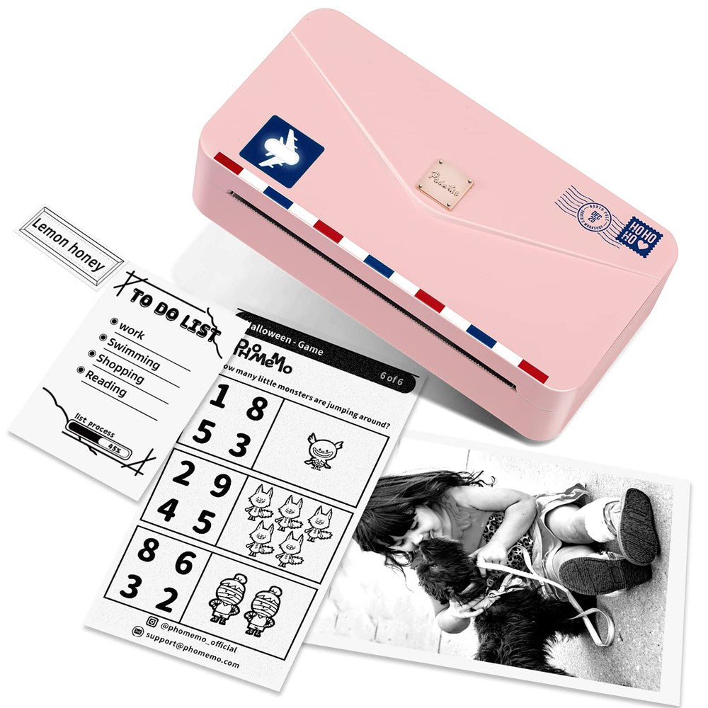 PHOMEMO M04AS Mini Bluetooth-compatible Thermal Printer Wireless Inkless Photo Label Notes Printer
