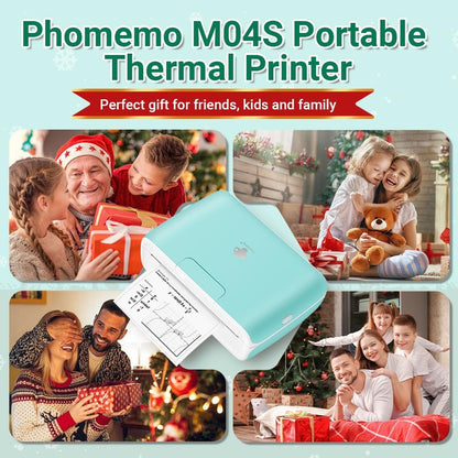 PHOMEMO M04S Mini Bluetooth-compatible Inkless Thermal Printer Wireless Photos Labels Notes Printer