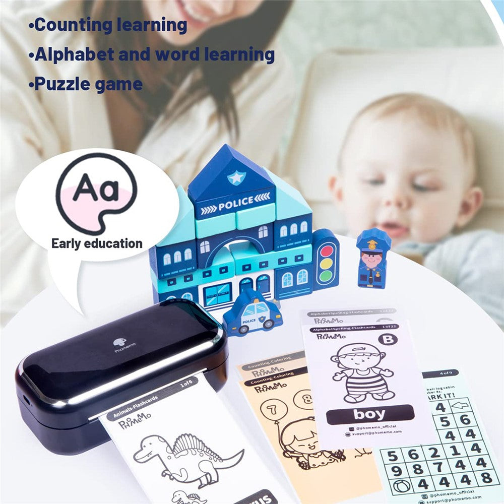 PHOMEMO M03 Portable Thermal Printer 203DPI Wireless Label Photo Printer