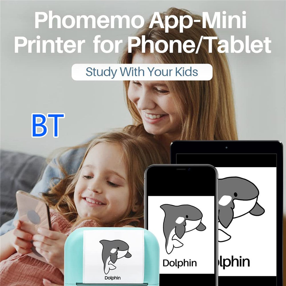 PHOMEMO M02X Pocket Bluetooth-compatible Printer Wireless Thermal Label Printer