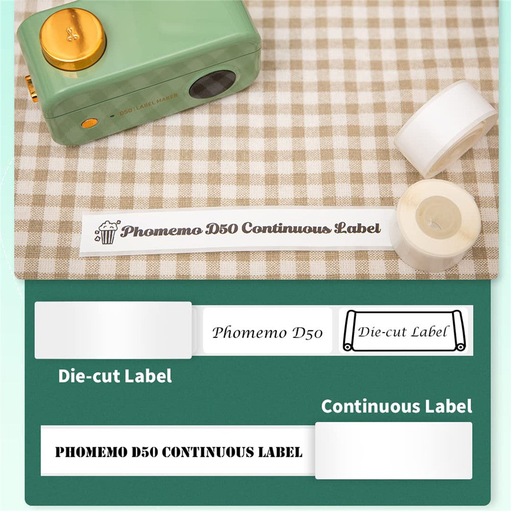 PHOMEMO D50 Wireless Label Maker Machine 180DPI Mini Pocket Thermal Label Printer