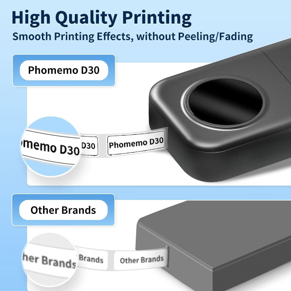 PHOMEMO D30 Portable Inkless Wireless Label Maker Mini Thermal Label Printer for Home School Office