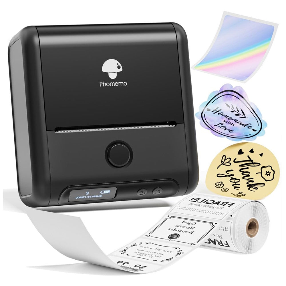 PHOMEMO M200 Mini Thermal Label Maker 203DPI Bluetooth-compatible Barcode Labeler