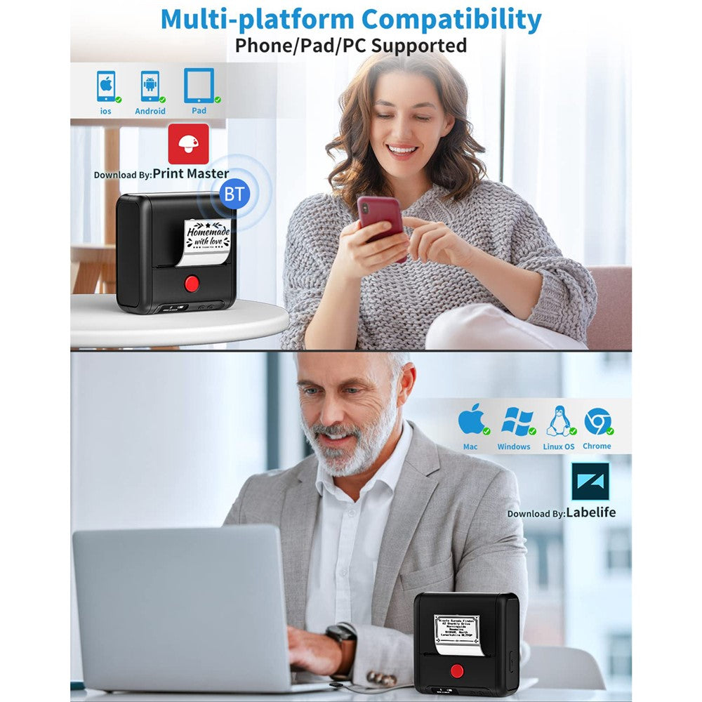 PHOMEMO M200 Mini Thermal Label Maker 203DPI Bluetooth-compatible Barcode Labeler