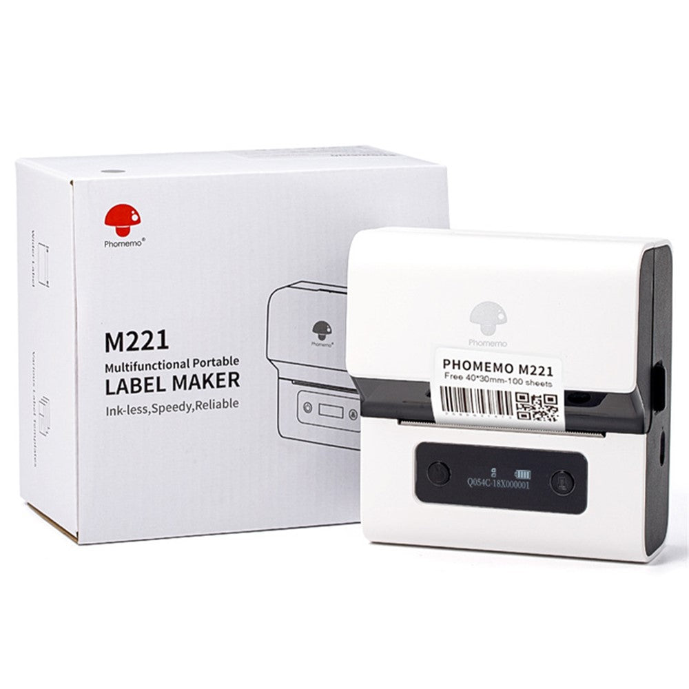 PHOMEMO M221 Thermal Wireless Label Printer Mini Barcode Printer Bluetooth-compatible Label Maker