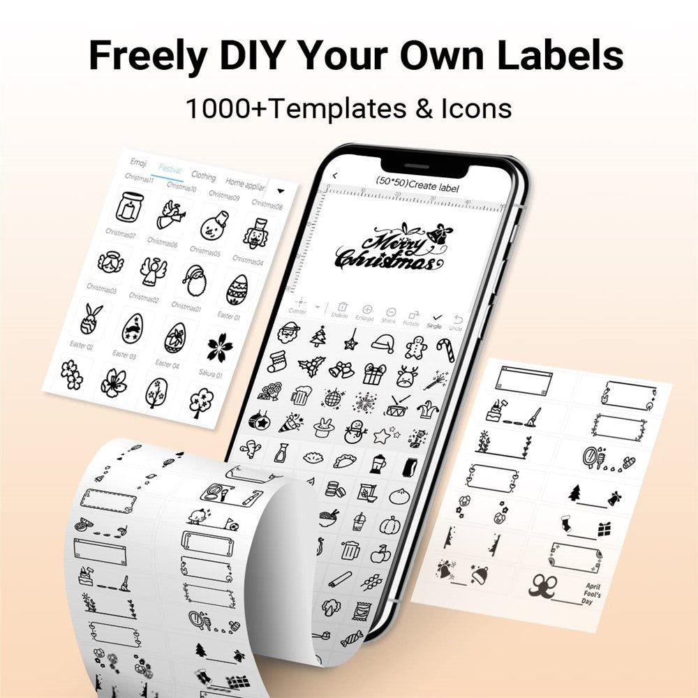 PHOMEMO M221 Thermal Wireless Label Printer Mini Barcode Printer Bluetooth-compatible Label Maker