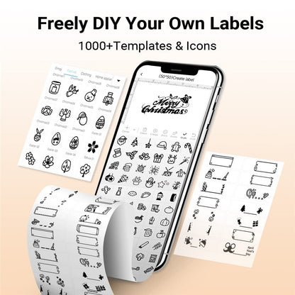 PHOMEMO M221 Thermal Wireless Label Printer Mini Barcode Printer Bluetooth-compatible Label Maker