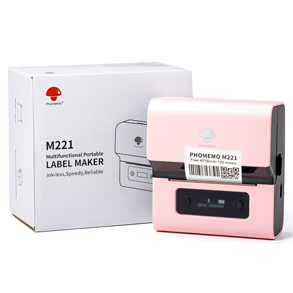 PHOMEMO M221 Thermal Wireless Label Printer Mini Barcode Printer Bluetooth-compatible Label Maker