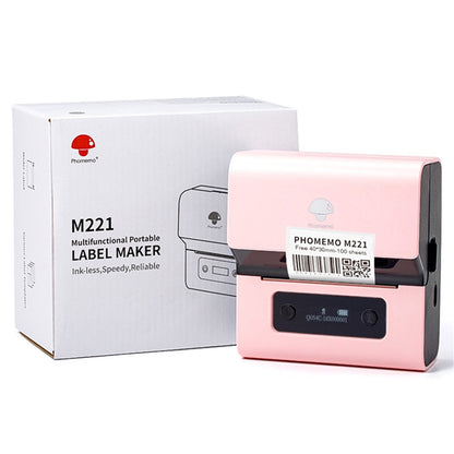 PHOMEMO M221 Thermal Wireless Label Printer Mini Barcode Printer Bluetooth-compatible Label Maker