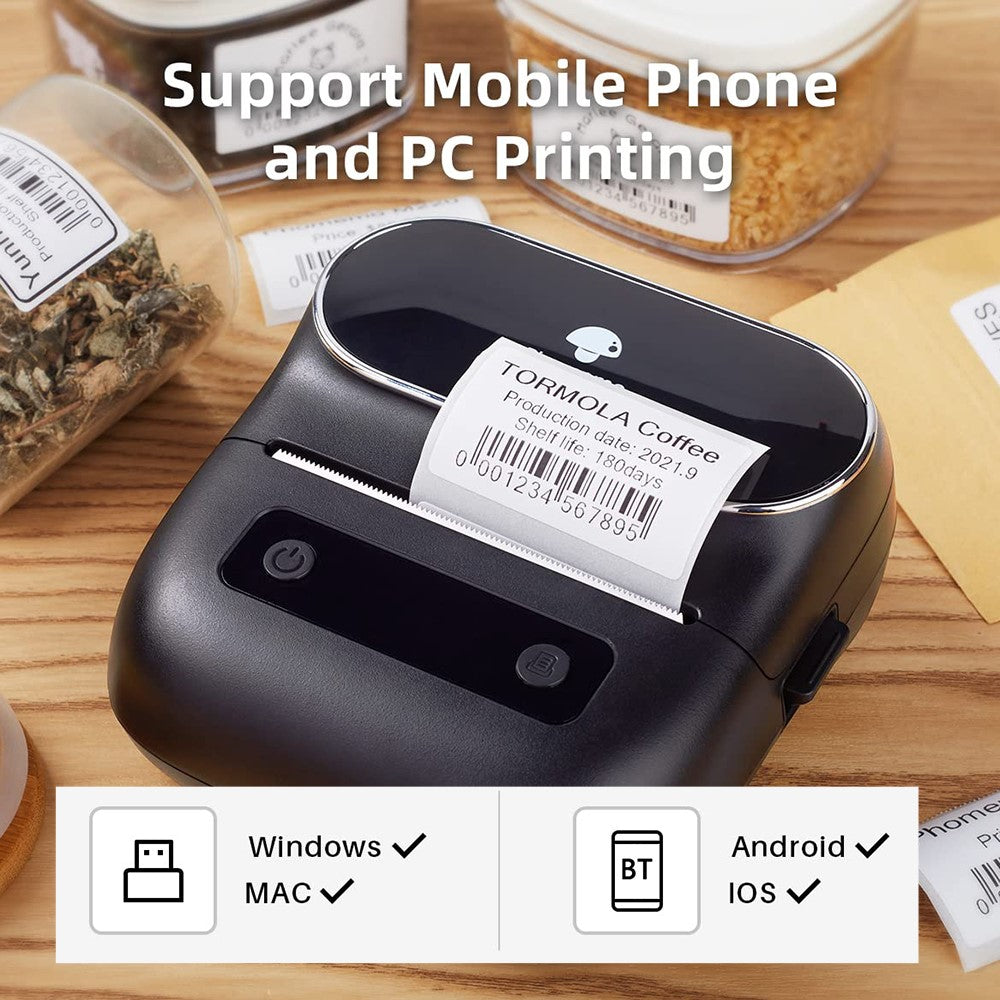 PHOMEMO M220 Mini Thermal Printer Bluetooth-compatible Home Barcode Self-Adhesive Label Printing Device