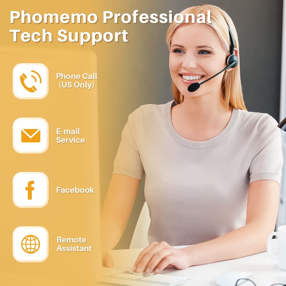 PHOMEMO M120 Bluetooth-compatible Inkless Thermal Printer Wireless Barcode Label Price Tag Printer