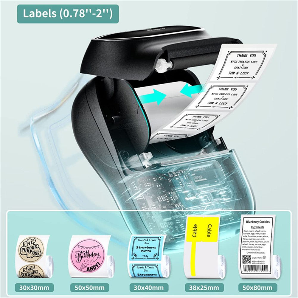 PHOMEMO M110 Mini Bluetooth-compatible Inkless Thermal Printer Wireless Clothes Barcode Label Price Tag Printer