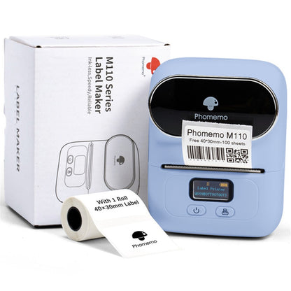 PHOMEMO M110 Mini Bluetooth-compatible Inkless Thermal Printer Wireless Clothes Barcode Label Price Tag Printer