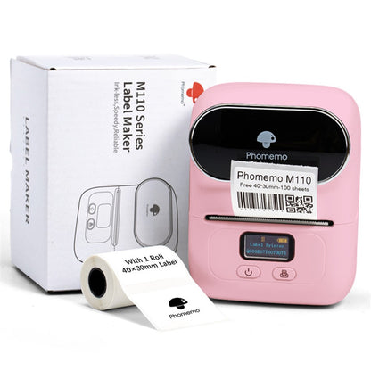 PHOMEMO M110 Mini Bluetooth-compatible Inkless Thermal Printer Wireless Clothes Barcode Label Price Tag Printer