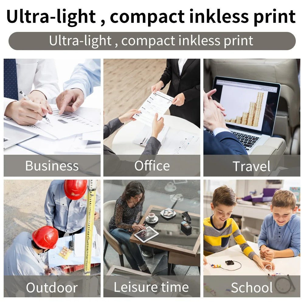 PHOMEMO M08F Bluetooth-compatible Inkless Thermal Printer Document Contract A4 Paper Printer, A4 Version / 210mm Print Width