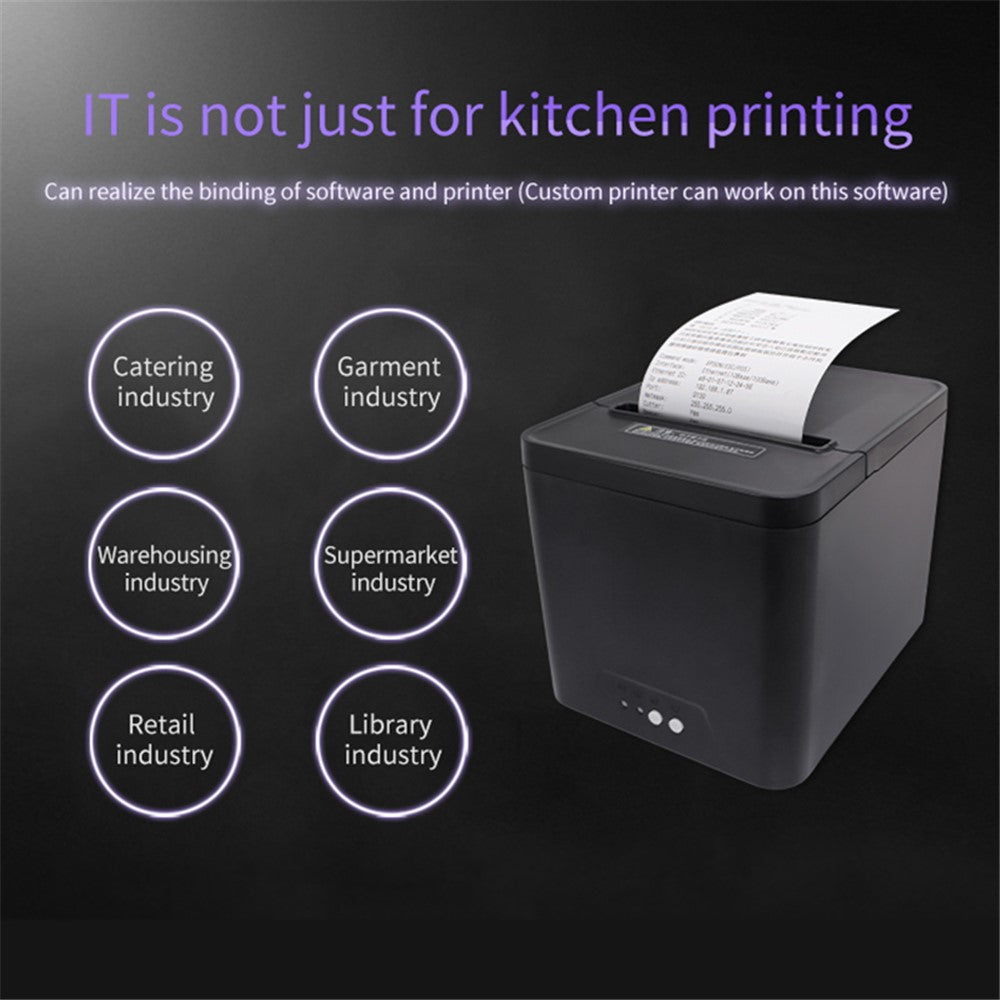 80A Thermal Receipt Printer POS Printing Tool with 80mm Printing Width