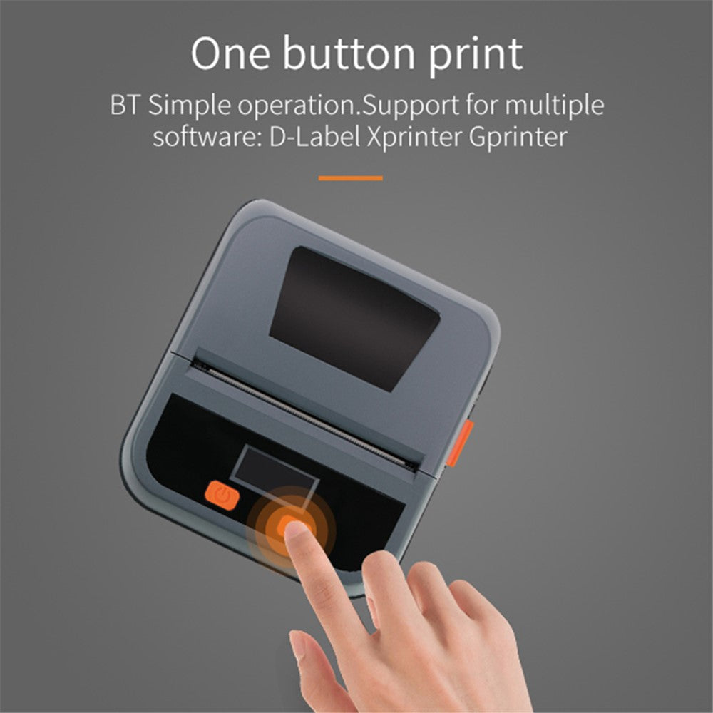 TPL80H Portable Thermal Label Printer Wireless Mobile Receipt Printer, USB+Bluetooth-compatible Version