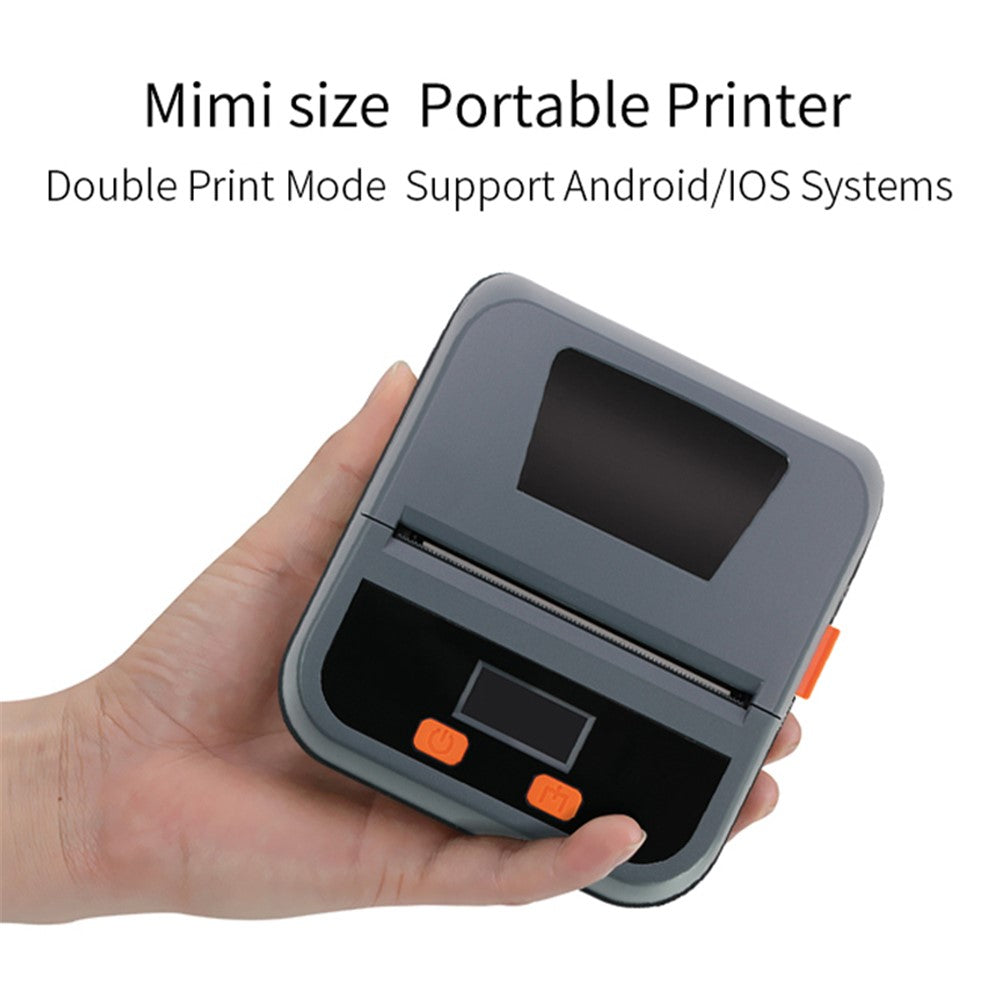 TPL80H Portable Thermal Label Printer Wireless Mobile Receipt Printer, USB+Bluetooth-compatible Version