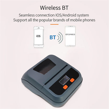 TPL80H Portable Thermal Label Printer Wireless Mobile Receipt Printer, USB+Bluetooth-compatible Version