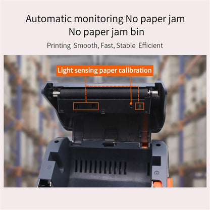 TPL80H Portable Thermal Label Printer Wireless Mobile Receipt Printer, USB+Bluetooth-compatible Version