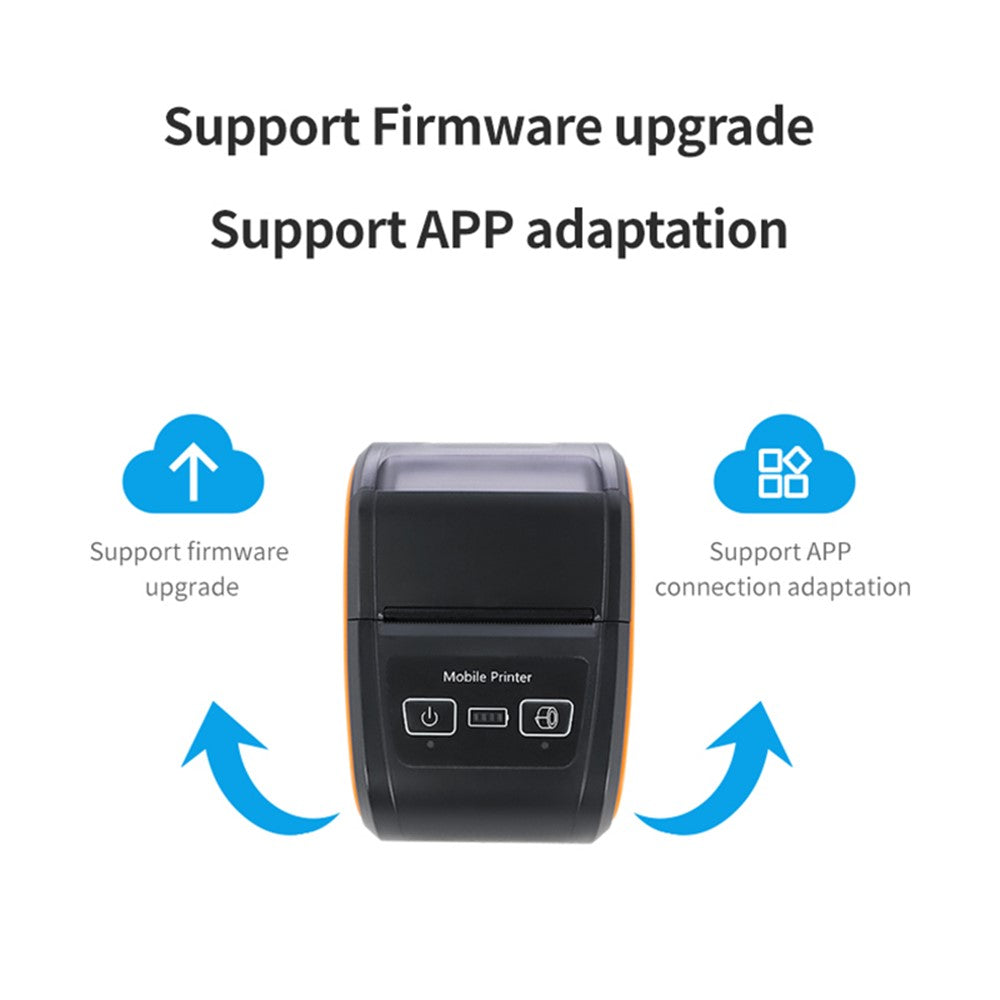 H22 Mini Size Thermal Receipt Printer Inkless Printing Tool with 80mm / s Print Speed