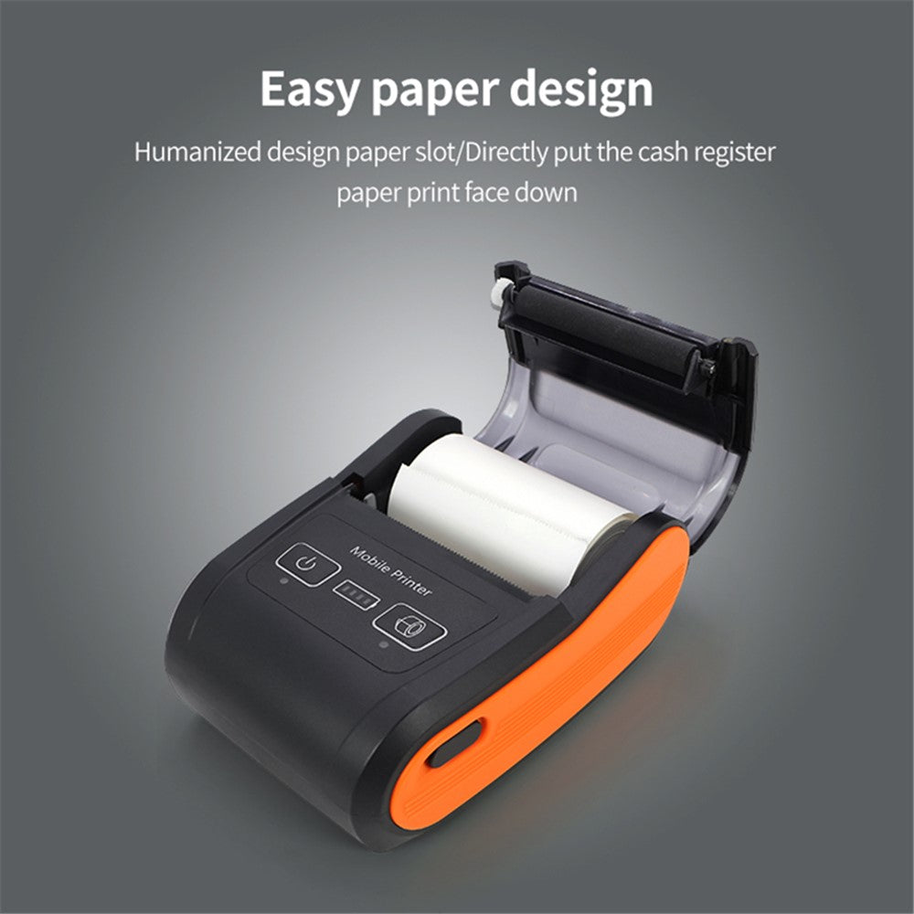 H22 Mini Size Thermal Receipt Printer Inkless Printing Tool with 80mm / s Print Speed