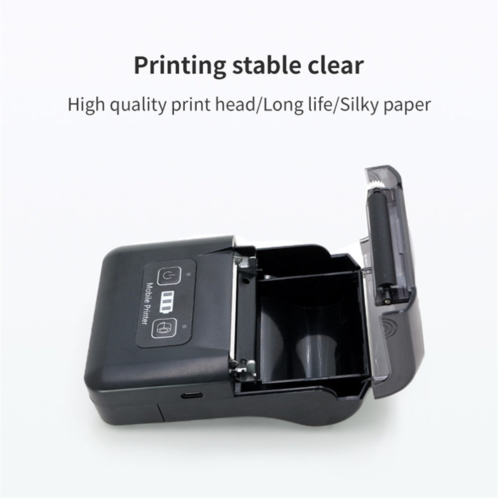 H20 USB + Bluetooth-compatible 203DPI Portable Thermal Printer 48mm Receipt Printer