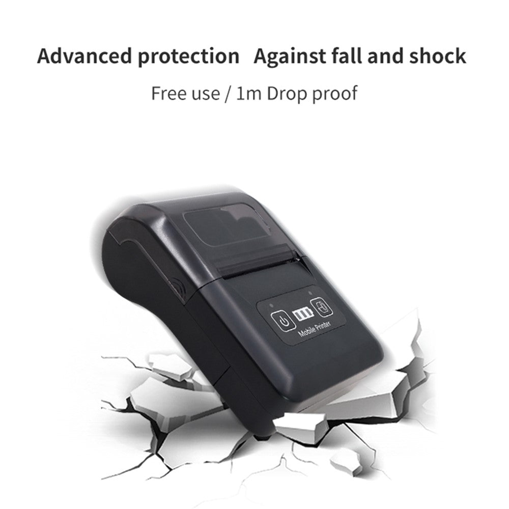 H20 USB + Bluetooth-compatible 203DPI Portable Thermal Printer 48mm Receipt Printer