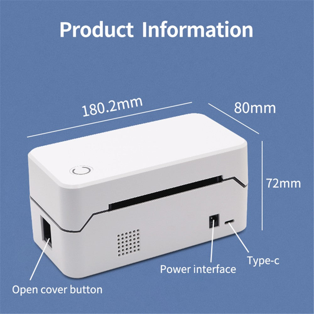 TDL407H Desktop Thermal Label Printer Barcode Printing Machine, USB + Bluetooth-compatible Version