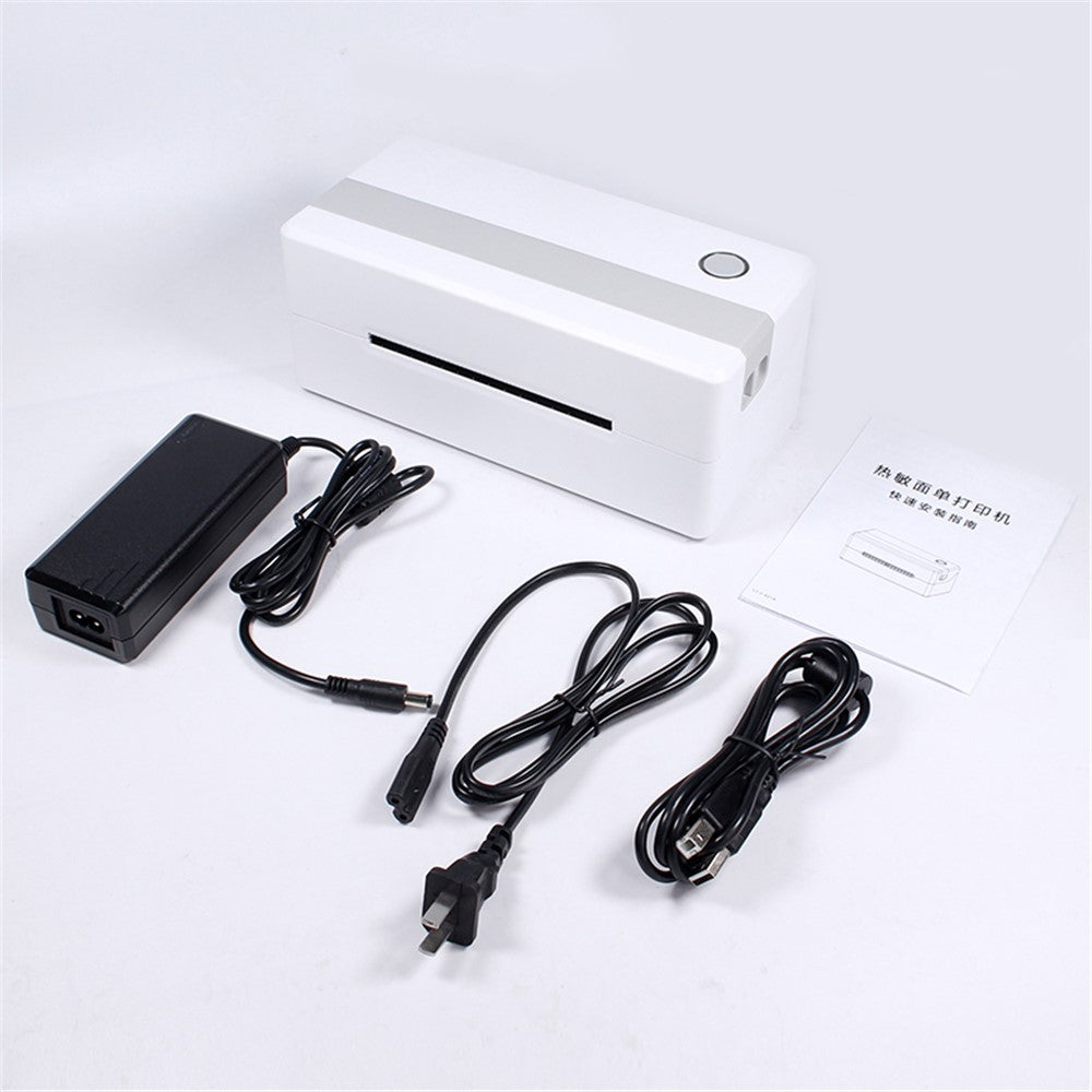 TDL406 203DPI Desktop Thermal Label Printer High Speed Printing Barcode Sticker Maker Machine, USB Version