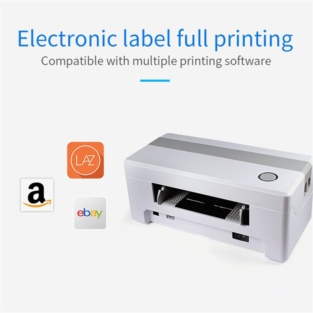 TDL406 203DPI Desktop Thermal Label Printer High Speed Printing Barcode Sticker Maker Machine, USB Version