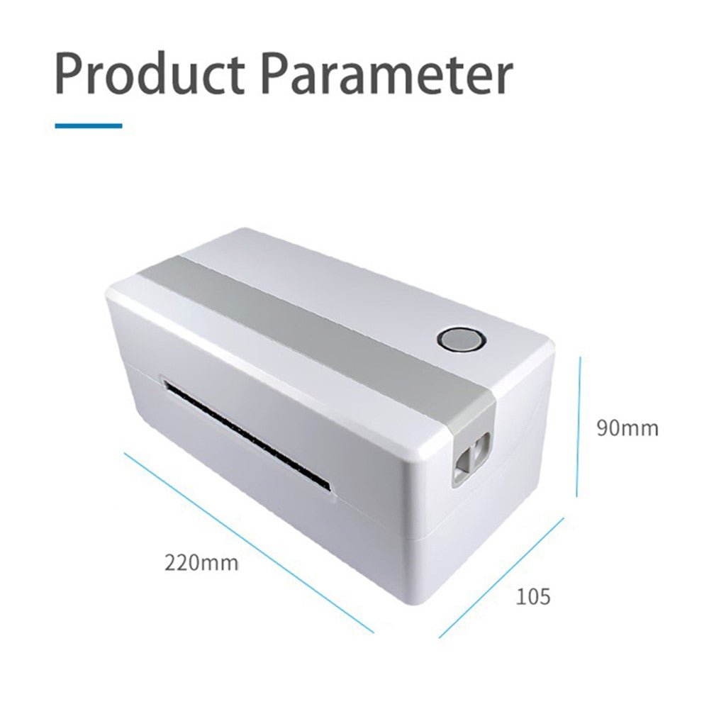 TDL406 Desktop Thermal Label Printer Barcode Sticker Maker Machine, USB + Bluetooth-compatible Version