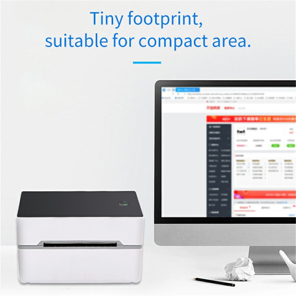 TDL402 Fast Printing 203DPI Thermal Printer Inkless Barcode Label Printer, USB + Bluetooth-compatible Version