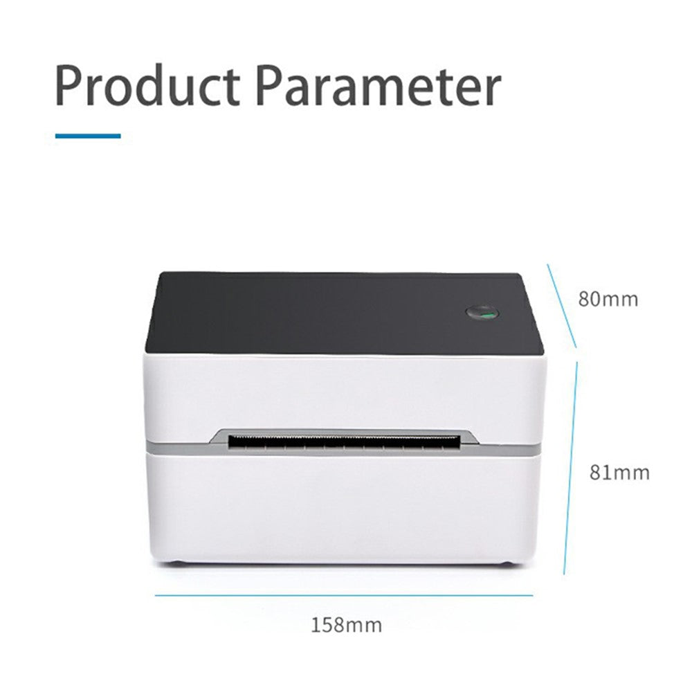 TDL402 Fast Printing 203DPI Thermal Printer Inkless Barcode Label Printer, USB + Bluetooth-compatible Version