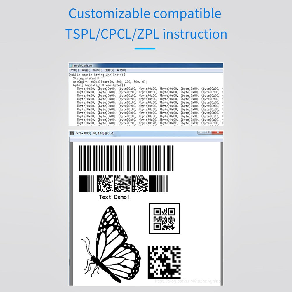 TDL402 Fast Printing 203DPI USB Thermal Printer Inkless Barcode Label Printer