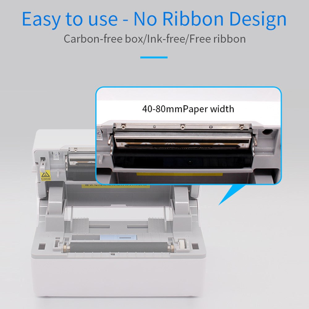 TDL402 Fast Printing 203DPI USB Thermal Printer Inkless Barcode Label Printer