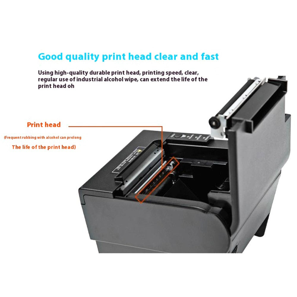 80370 USB+Bluetooth-compatible Thermal Label Printer  80mm Printing Width Receipt Printing Tool