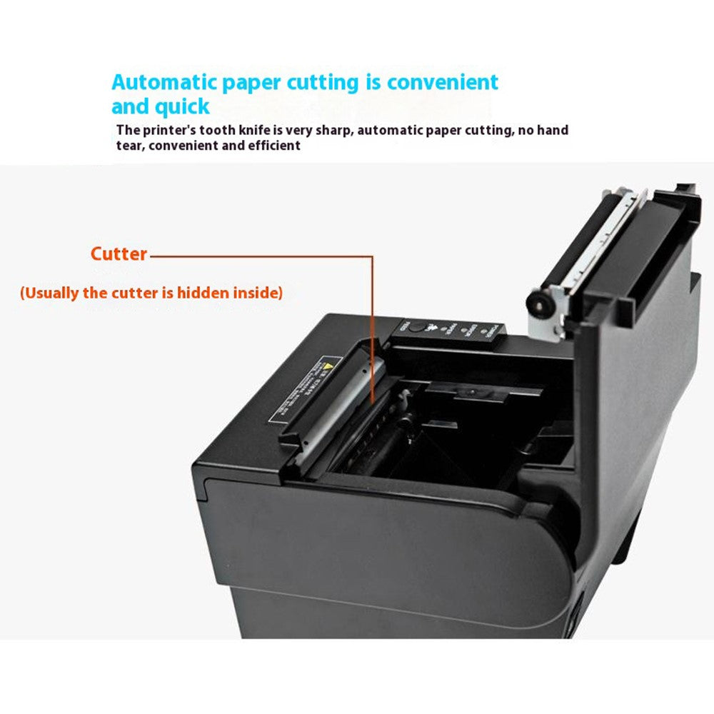 80370 USB+Bluetooth-compatible Thermal Label Printer  80mm Printing Width Receipt Printing Tool
