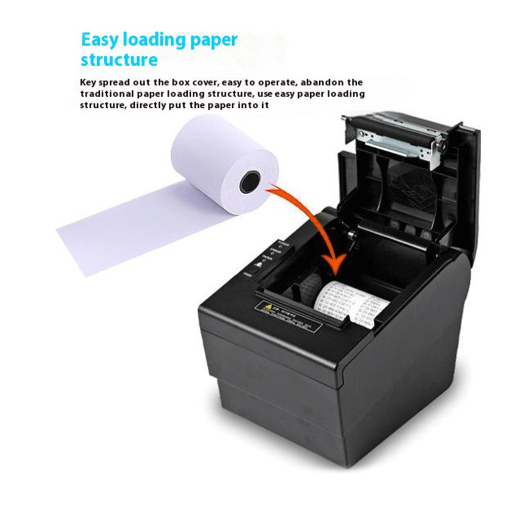 80370 USB+Bluetooth-compatible Thermal Label Printer  80mm Printing Width Receipt Printing Tool