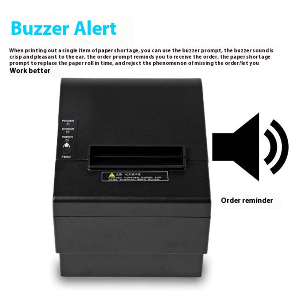 80370 USB+Bluetooth-compatible Thermal Label Printer  80mm Printing Width Receipt Printing Tool