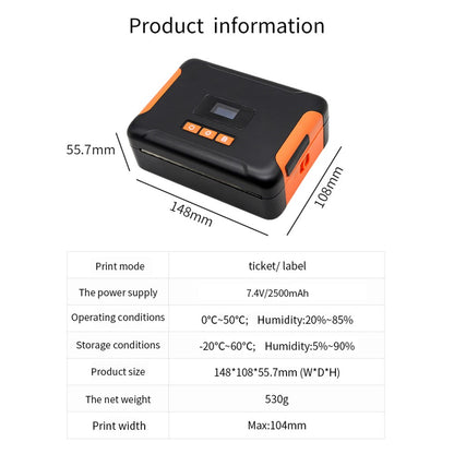 HL40 Cell Phone Bluetooth-compatible USB Thermal Label Printer 4 inch Printing Machine